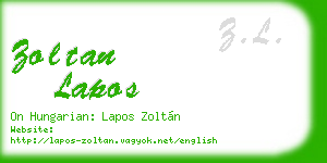 zoltan lapos business card